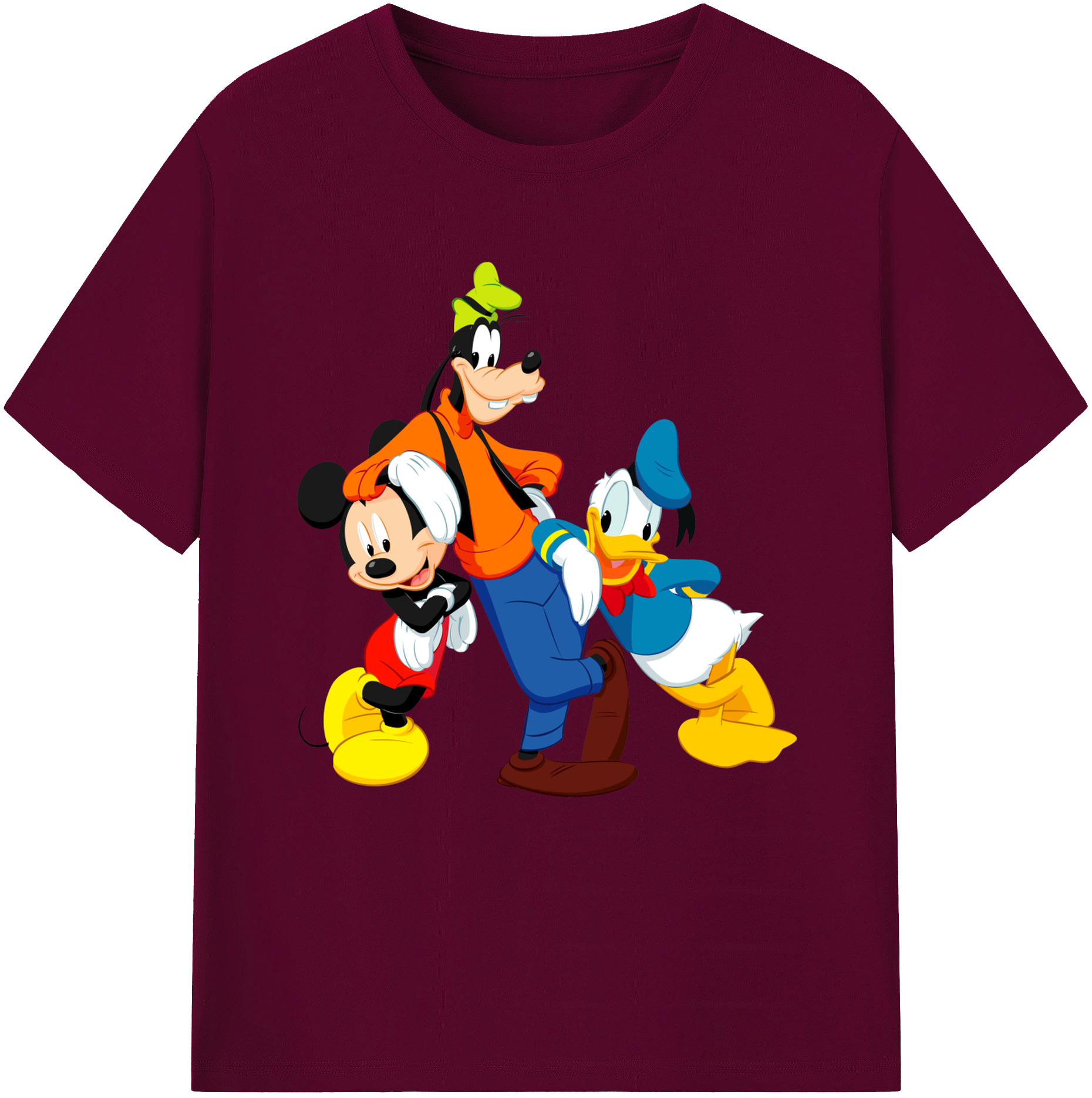 （画像用） ミッキーマウス Mickey Mouse レディースカジュアルプリントTシャツ（綿100％）